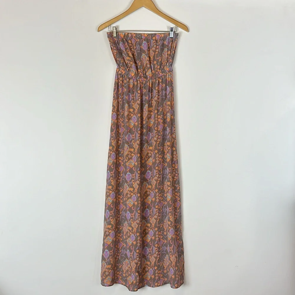 Twelfth Street by Cynthia Vincent for Piperlime silk strapless maxi dress 6 - Picture 3 of 5